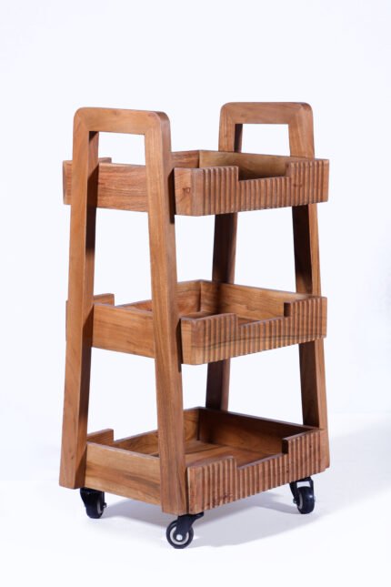 WOODEN CART/KITCHEN TROLLY